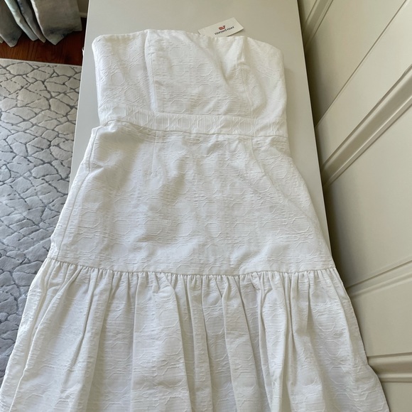 Vineyard Vines Caning Jacquard Dress, White 4 NWT - Picture 2 of 4